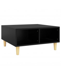 Tavolino da Salotto Nero 60x60x30 cm in Legno Multistrato 2