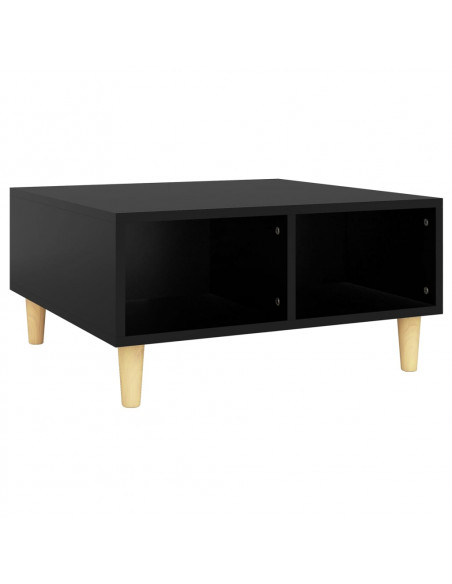 Tavolino da Salotto Nero 60x60x30 cm in Legno Multistrato