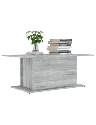 Tavolino da Salotto Grigio Sonoma 102x55,5x40 cm in Truciolato