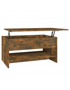 Tavolino da Salotto Rovere Fumo 80x50x40 cm Legno Multistrato 2