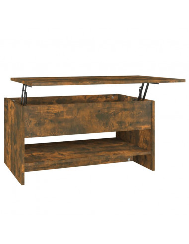 Tavolino da Salotto Rovere Fumo 80x50x40 cm Legno Multistrato