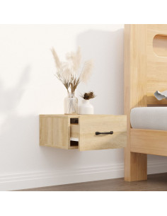 Comodino a Muro Rovere Sonoma 35x35x20 cm 2