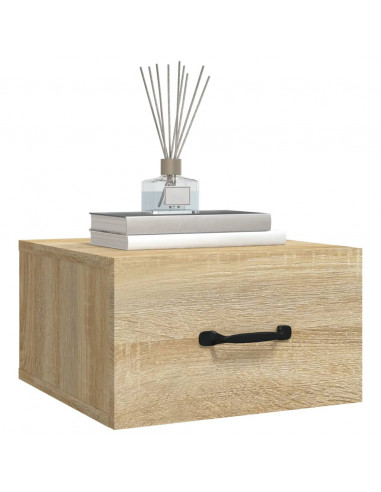 Comodino a Muro Rovere Sonoma 35x35x20 cm