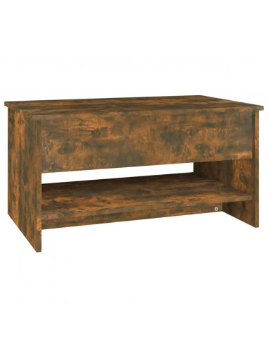 Tavolino da Salotto Rovere Fumo 80x50x40 cm Legno Multistrato
