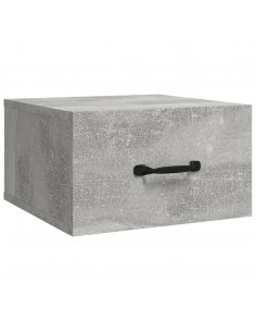 Comodino a Muro Grigio Cemento 35x35x20 cm 2