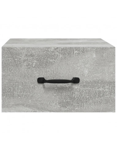 Comodino a Muro Grigio Cemento 35x35x20 cm