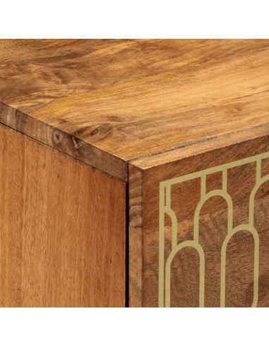 Credenza 60x33x75 cm in Legno Massello di Mango