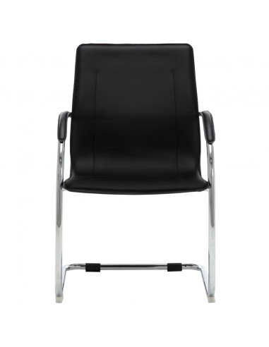 Sedia da Ufficio a Sbalzo Nera in Similpelle