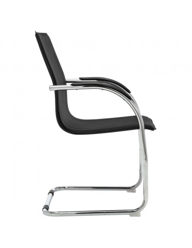Sedia da Ufficio a Sbalzo Nera in Similpelle