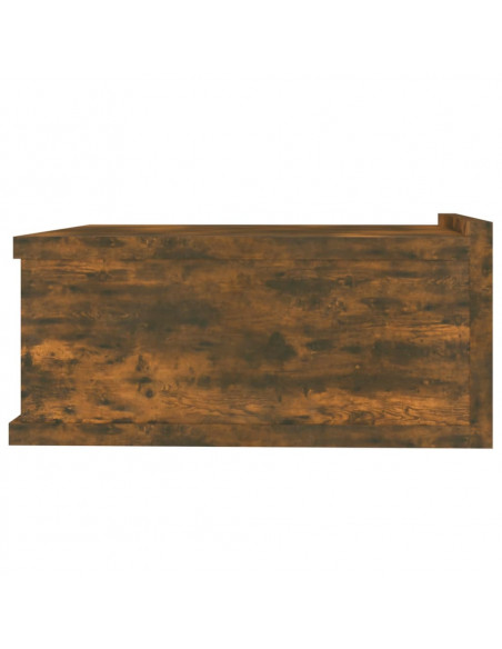 Comodini Pensili Rovere Fumo 2pz 40x30x15 cm Legno Multistrato