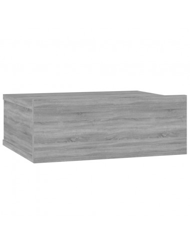 Comodino Pensile Grigio Sonoma 40x30x15cm in Legno Multistrato