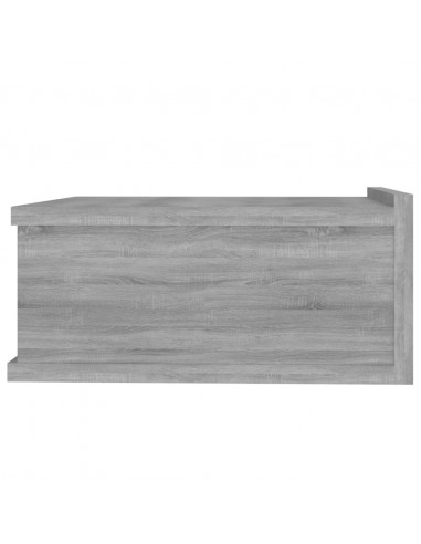 Comodini Pensili Grigio Sonoma 2pz 40x30x15cm Legno Multistrato
