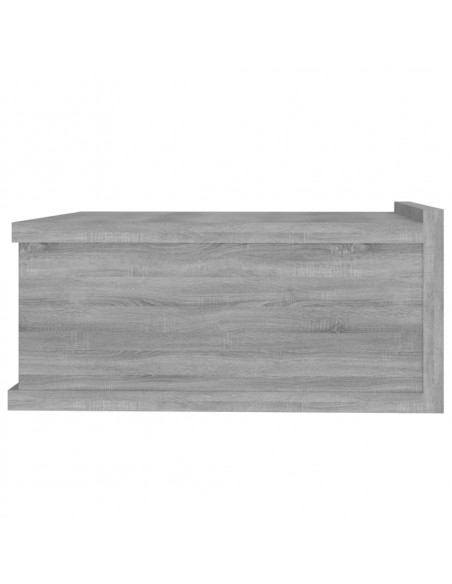 Comodini Pensili Grigio Sonoma 2pz 40x30x15cm Legno Multistrato