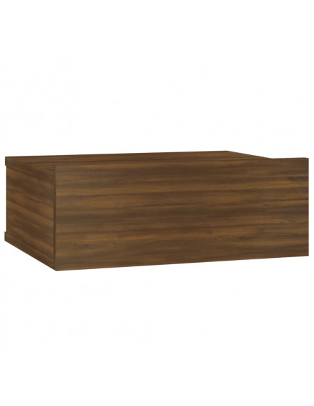 Comodino Pensile Rovere Marrone 40x30x15cm in Legno Multistrato