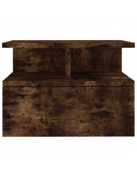 Comodino Pensile Rovere Fumo 40x31x27 cm in Legno Multistrato