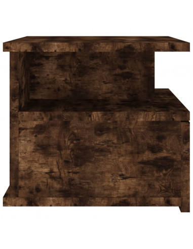 Comodino Pensile Rovere Fumo 40x31x27 cm in Legno Multistrato