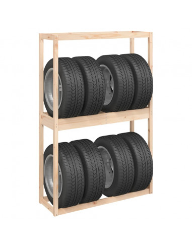 Portapneumatici 120x40x180 cm in Legno Massello di Pino