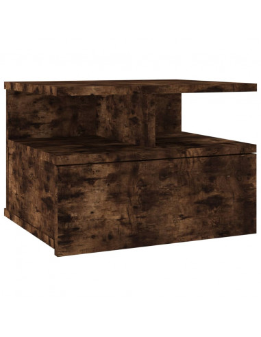Comodini Pensili Rovere Fumo 2pz 40x31x27 cm Legno Multistrato