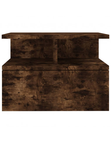 Comodini Pensili Rovere Fumo 2pz 40x31x27 cm Legno Multistrato