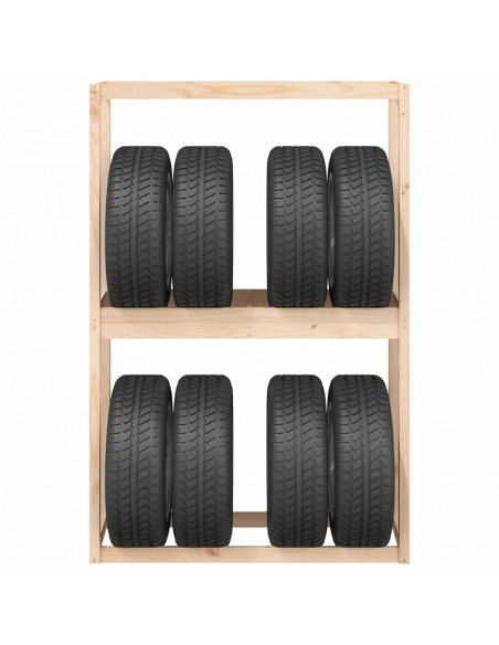 Portapneumatici 120x40x180 cm in Legno Massello di Pino