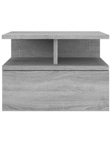 Comodino Pensile Grigio Sonoma 40x31x27cm in Legno Multistrato