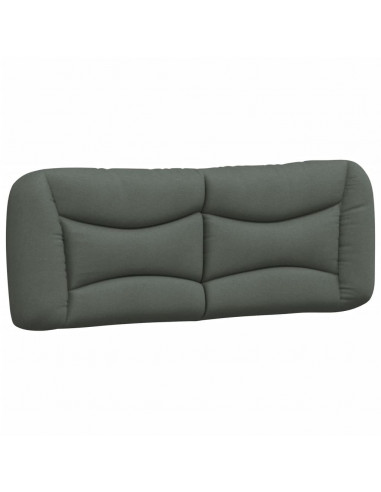 Letto con Materasso Grigio Scuro 140x200cm Tessuto