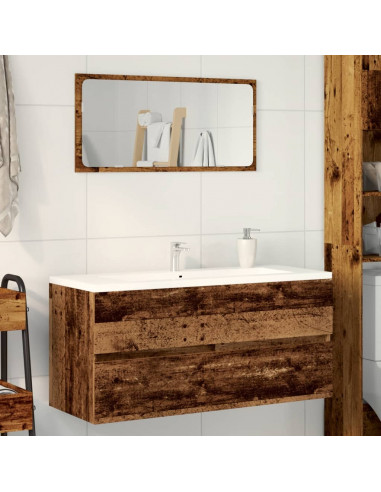 Mobile Lavabo Legno Antico 100x38,5x45 cm in Legno Multistrato
