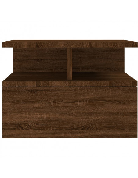 Comodino Pensile Rovere Marrone 40x31x27cm in Legno Multistrato