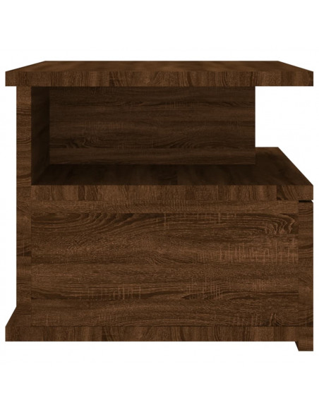 Comodino Pensile Rovere Marrone 40x31x27cm in Legno Multistrato