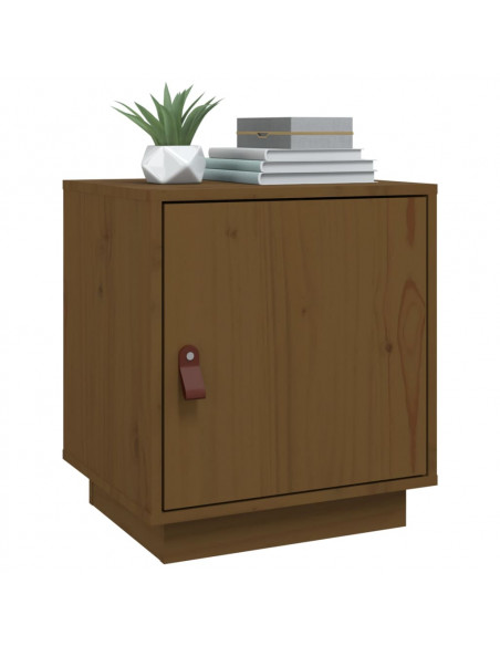 Comodino Miele 40x34x45 cm in Legno Massello di Pino