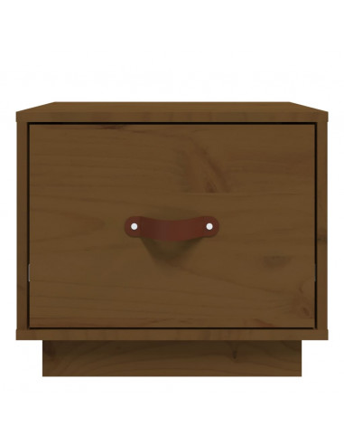 Comodino Miele 40x34x35 cm in Legno Massello di Pino