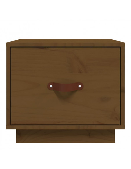 Comodino Miele 40x34x35 cm in Legno Massello di Pino