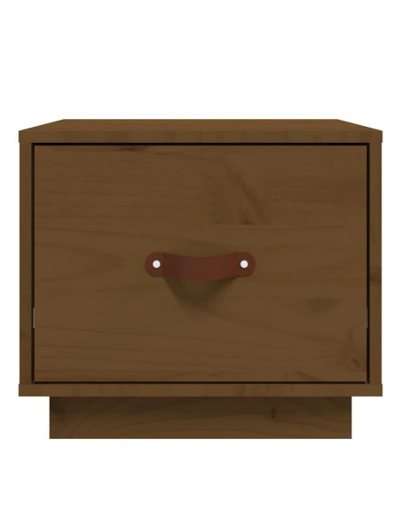 Comodini 2 pz Miele 40x34x35 cm in Legno Massello di Pino