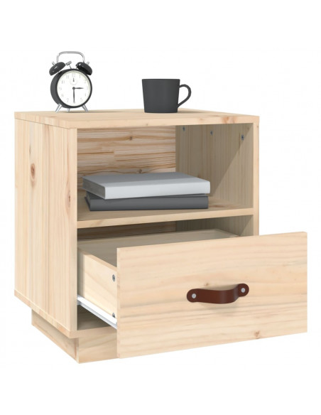 Comodino 40x34x45 cm in Legno Massello di Pino