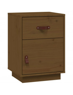 Comodino Miele 40x34x55 cm in Legno Massello di Pino 2