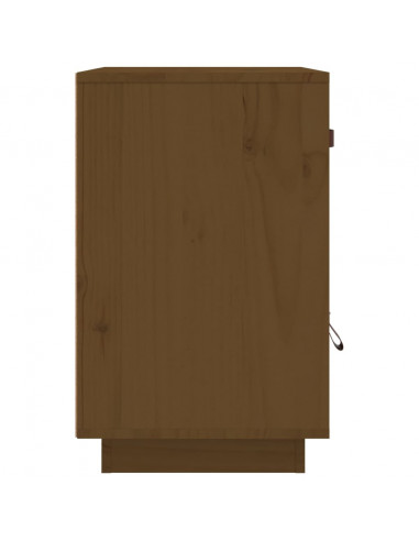 Comodini Miele 2 pz 40x34x55 cm in Legno Massello di Pino