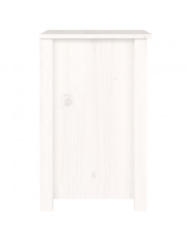 Comodini 2 pz Bianchi 40x35x55 cm in Legno Massello di Pino