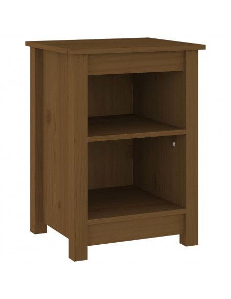 Comodini 2 pz Miele 40x35x55 cm in Legno Massello di Pino