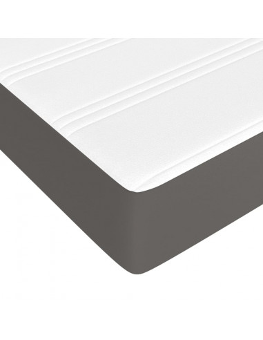 Materasso a Molle Grigio 160x200x20 cm in Similpelle