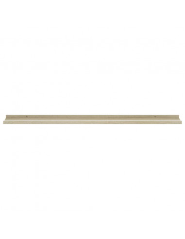 Mensole da Parete 2 pz Bianco e Rovere Sonoma 115x9x3 cm