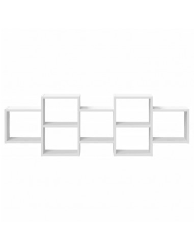 Scaffale a Parete Bianco 129x18x42 cm in Truciolato