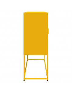 Credenza Giallo Senape 100,5x39x107 cm in Acciaio 2