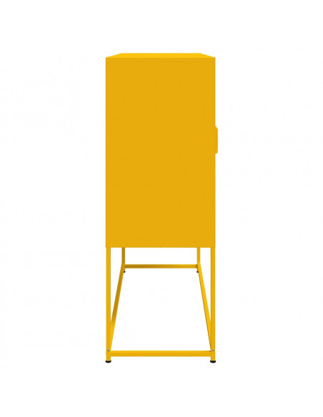Credenza Giallo Senape 100,5x39x107 cm in Acciaio