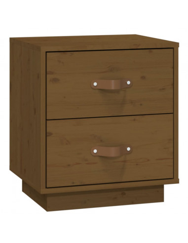 Comodino Miele 40x34x45 cm in Legno Massello di Pino