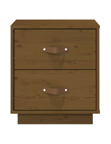 Comodino Miele 40x34x45 cm in Legno Massello di Pino