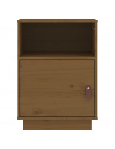 Comodini Miele 2 pz 40x34x55 cm in Legno Massello di Pino 2