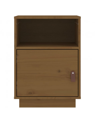 Comodini Miele 2 pz 40x34x55 cm in Legno Massello di Pino