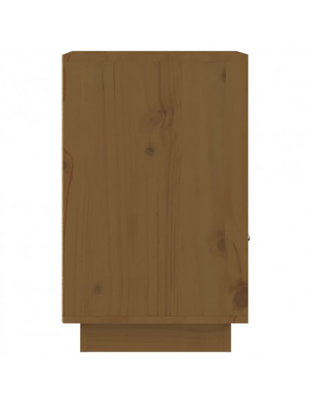 Comodini Miele 2 pz 40x34x55 cm in Legno Massello di Pino