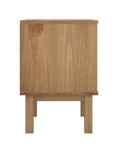 Comodino OTTA Marrone e Grigio 45x39x57 cm in Legno di Pino