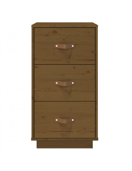 Comodini 2 pz Miele 40x40x75 cm in Legno Massello di Pino